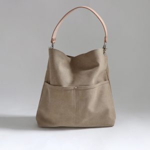 Alternative view of Hobo Bag in Casual Khaki Canvas