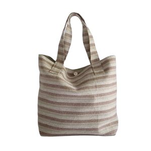 Alternative view of Beach Bag, Striped Woven Tote